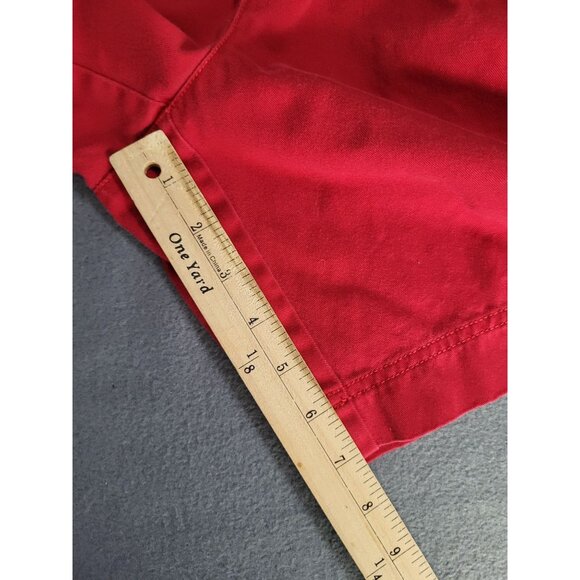 VTG LIZ CLAIBORINE LIZSPORT Women's SZ 12 Red Pleated Walking Shorts High Waist - Picture 4 of 7